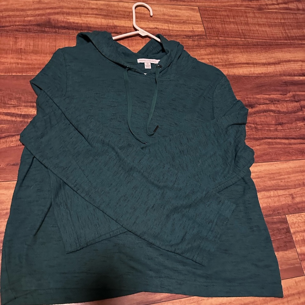 Threads 4 Thought Teal Hoodie Size Medium